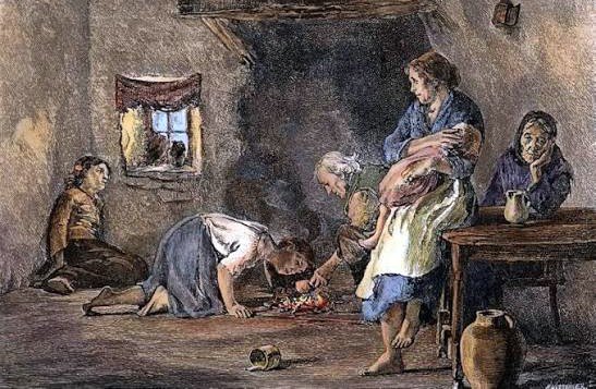 La hambruna de la patata en Irlanda.