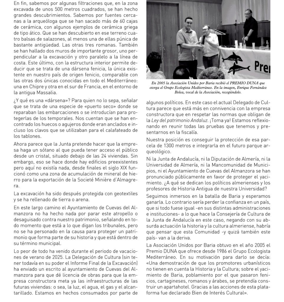 Historia de la Asociación Unidos por Baria.