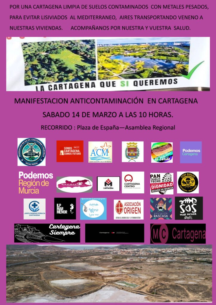 Manifestación anticontaminación en Catagena.