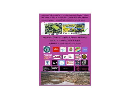 Manifestación anticontaminación en Catagena