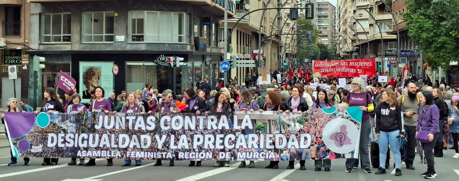 Manifestación feminista del 8M en Murcia 2026