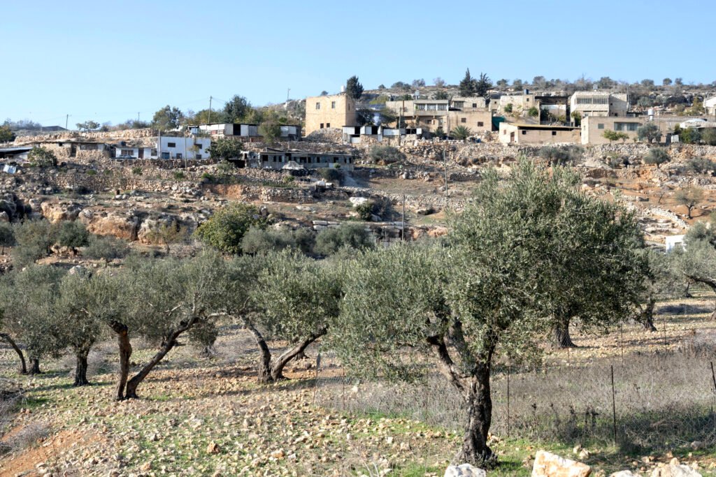 El pueblo de Yanun, semanas antes de que sus habitantes fueran expulsados ​​por colonos israelíes, diciembre de 2025.