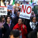 Manifestación que ha marchado este sábado por las calles de Madrid.