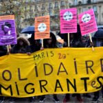 Reivindicaciones antirracistas en una manifestación en París el 11 de noviembre de 2018.