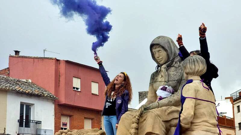 Movilización feminista en Las Pedroñeras.