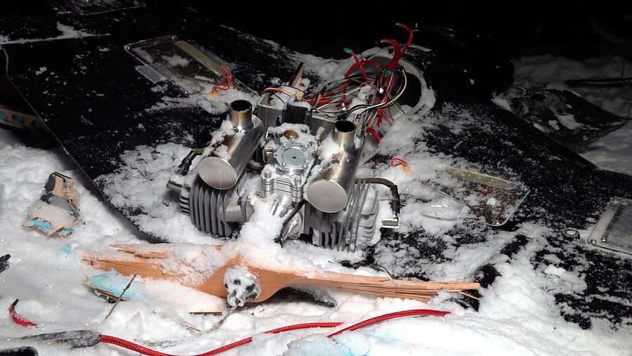 Uno de los drones que según Rusia usó Ucrania en un presunto ataque a la residencia del presidente Vladimir Putin.