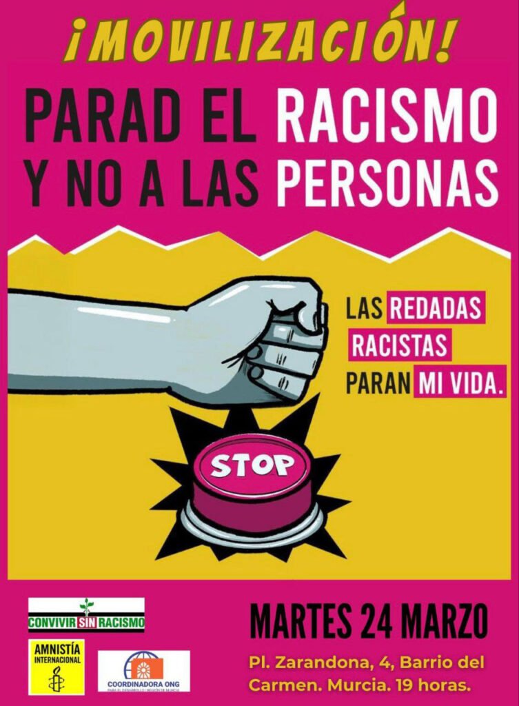 Concentración en Murcia contra el racismo.