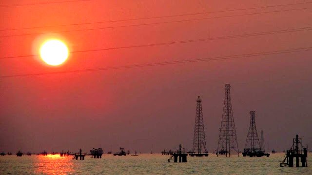 Pozos petrolíferos en Venezuela.