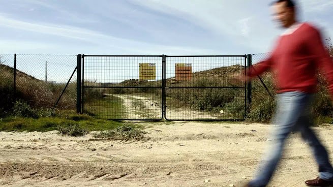 Terrenos afectados por contaminación radiactiva en Palomares, Almería.