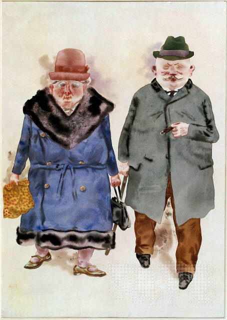 'A Married Couple', George Grosz - 1930,