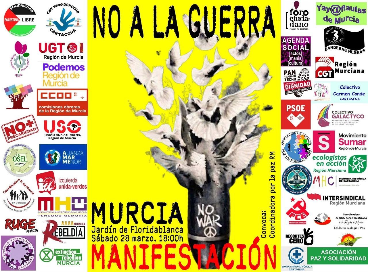 Manifestacion No a la guerra – Murcia
