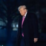 Donald Trump a su llegada a la Casa Blanca, el domingo 29 de marzo.