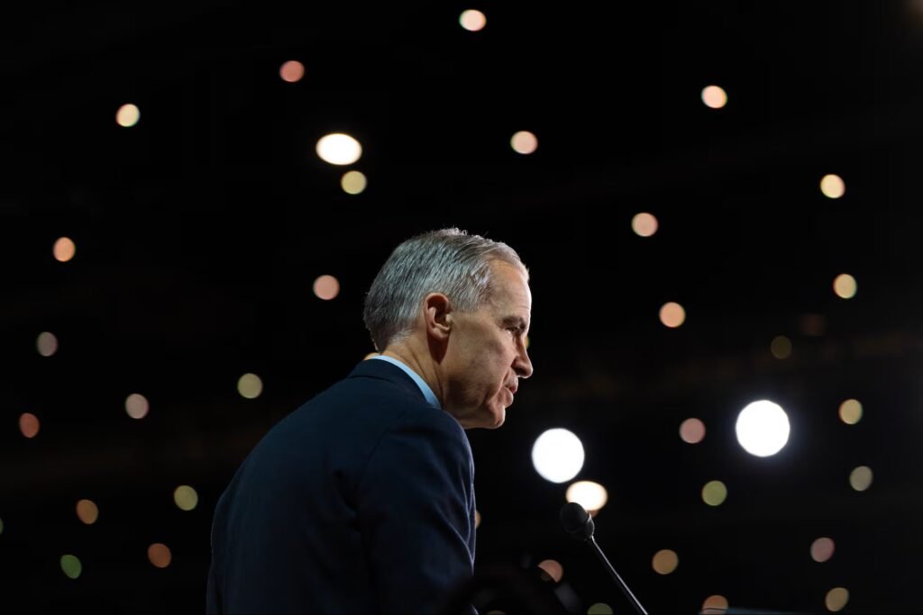 El primer ministro canadiense, Mark Carney, en Halifax.