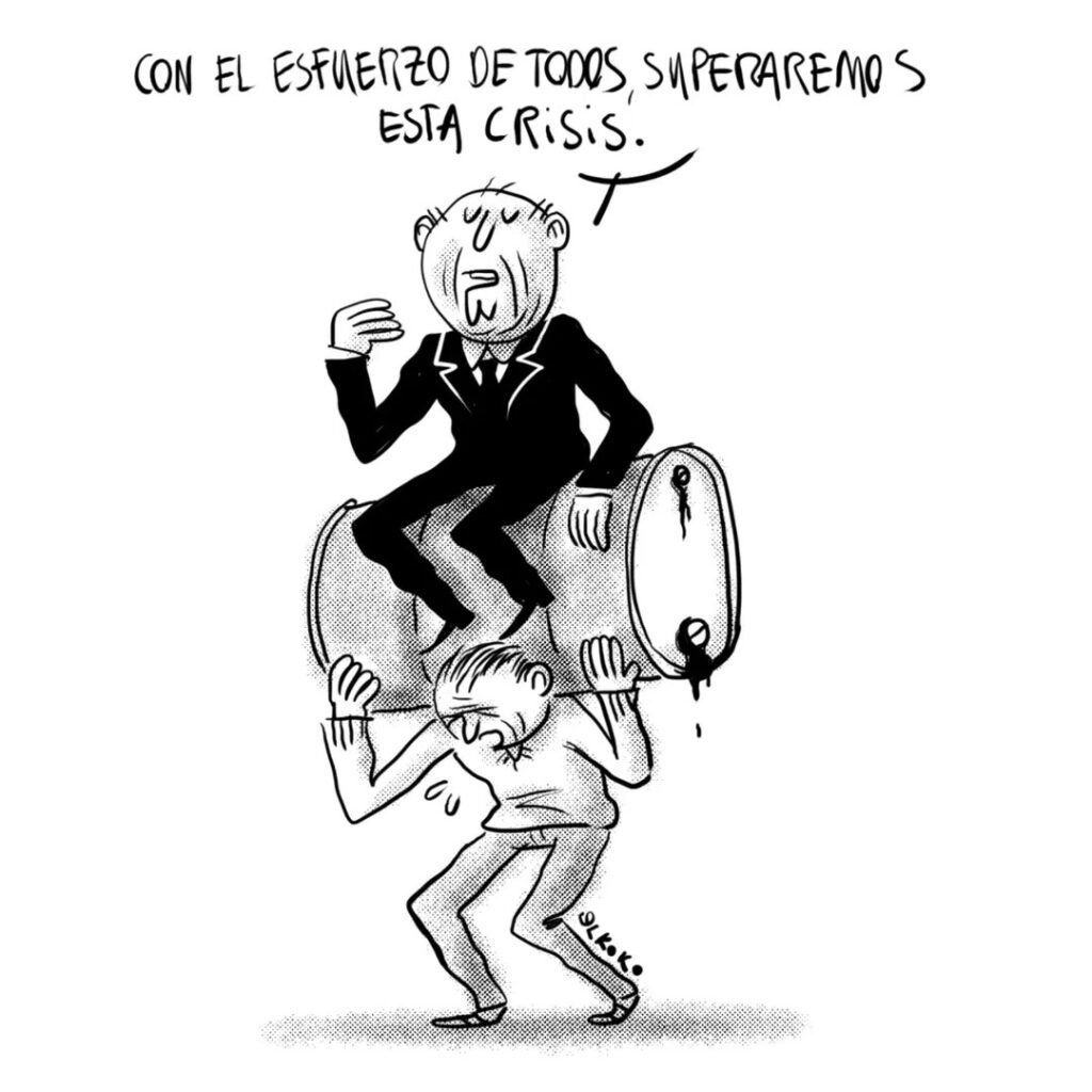 La mayor carga para salir de la crisis provocada por la guerra siempre la sufren los mismos, mientras algunos hacen negocio con ella.