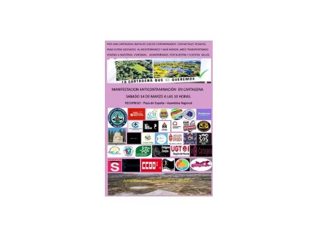 Manifestación anticontaminación en Cartagena