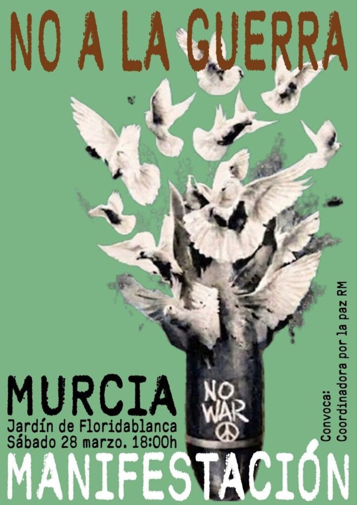 No a la guerra - Manifestación en Murcia.