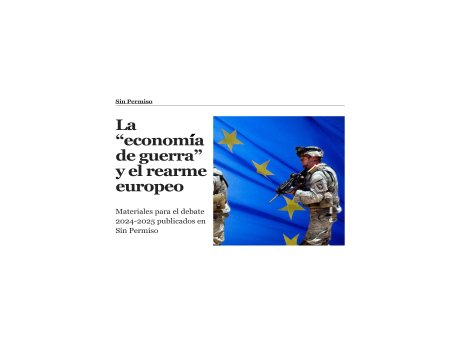 La «economía de guerra» y el rearme europeo