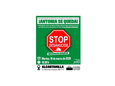 Stop Desahucios – ¡Antonia se queda!