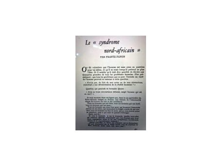 Fanon – Le syndome nord-africain