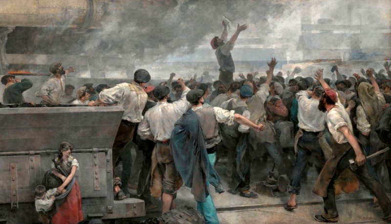 Una huelga de obreros en Vizcaya (1892).