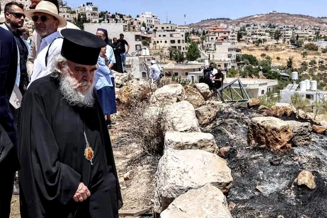 En julio del año pasado, colonos intentaron incendiar la iglesia de San Jorge, del siglo V, en la localidad de Taybeh, la última comunidad exclusivamente palestina de Cisjordania.