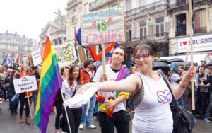 Reivindicación del poliamor en el Orgullo de Bruselas de 2015.