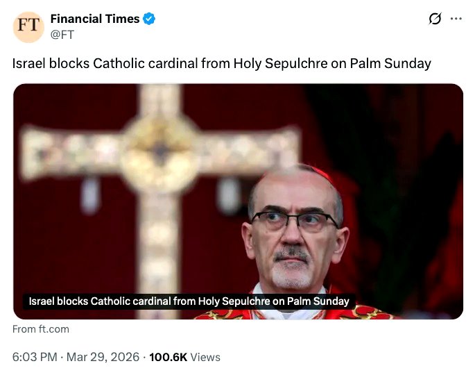 El Vaticano y el Patriarcado Ortodoxo se han mostrado cada vez más sumisos ante Israel en las últimas décadas, tanto a medida que Israel ha reafirmado su poder en la región como a medida que los estados occidentales han demostrado que apoyarán a Israel, independientemente del maltrato que este inflija a los palestinos.