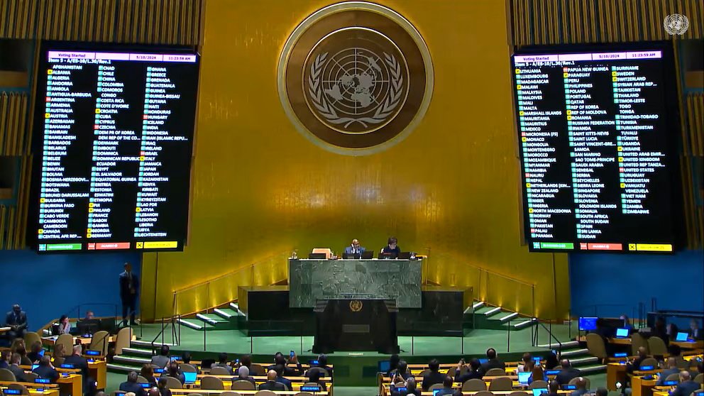 Argentina rechazó declarar a Palestina miembro pleno de la ONU y ratificó su alineamiento con EE.UU. e Israel.