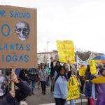 Protesta contra una macroplanta de biogás.
