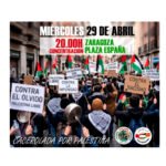 Cacerolada por Palestina en Zaragoza.