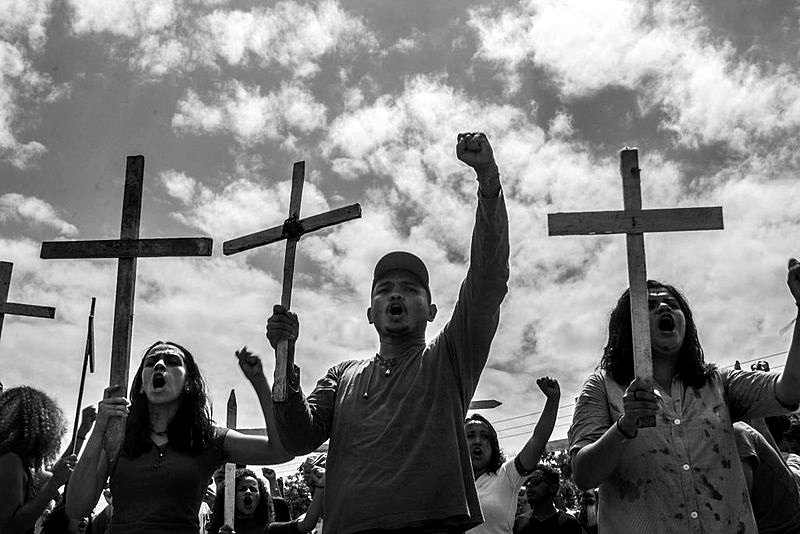 Campamento Educativo Juvenil, celebrado en 2016, en el lugar de la masacre de Eldorado do Carajás, Brasil,