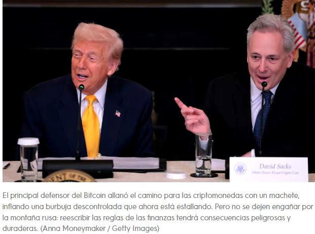 El principal defensor del Bitcoin, David Sacks, allanó el camino para las criptomonedas.
