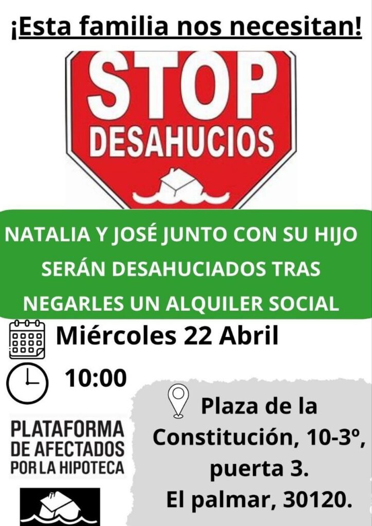 Desahucio en El Palmar - Murcia.