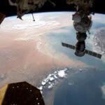 El Estrecho de Ormuz en una imagen tomada desde la Estación Espacial Internacional en 2023.
