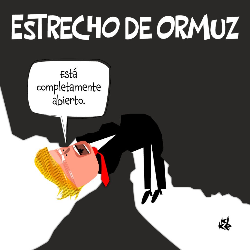 El estrecho está completamente abierto.