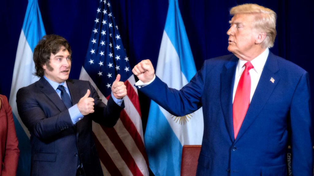 Javier Milei y Donald Trump.