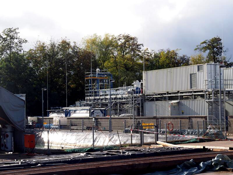Estación química de Vulcan cerca del río Birnbach, en Alemania.