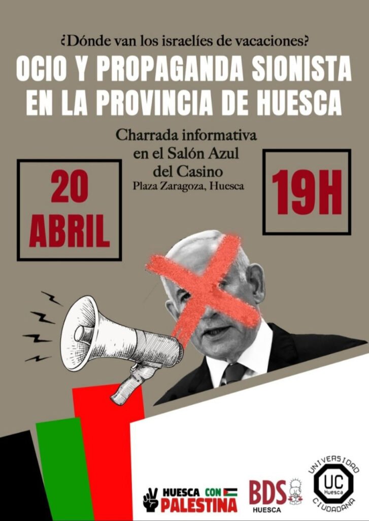 Charla Informativa - Ocio y propaganda sionista en la provincia de Huesca.