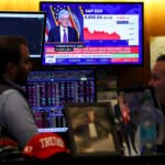 Jerome Powell, presidente de la Reserva Federal de Estados Unidos, hablando tras una reunión del Comité Federal de Mercado Abierto, en el parqué de la Bolsa de Nueva York.