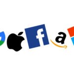 Logos de las cinco grandes compañías del big tech.