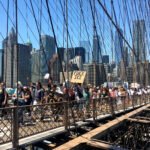 Manifestación contra la agencia policial de fronteras ICE en Nueva York.