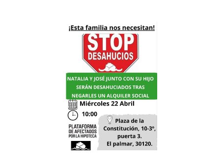 Desahucio en El Palmar – Murcia