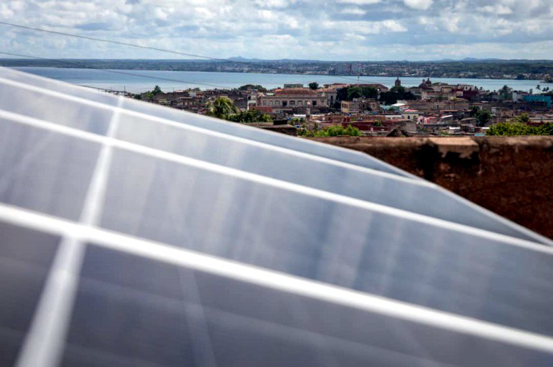 Un panel solar en la localidad de Matanzas (Cuba).