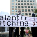 Una protesta contra la empresa Palantir en Denver, Colorado.