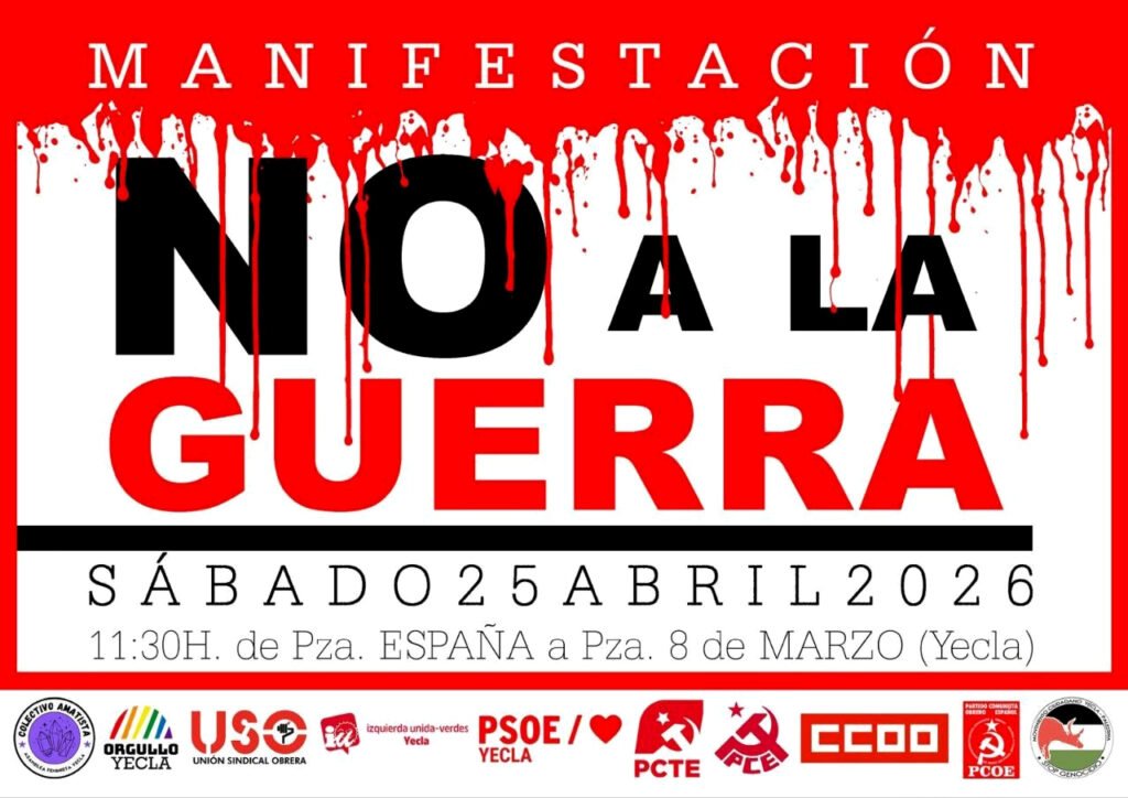 Manifestación en Yecla - No a la guerra.
