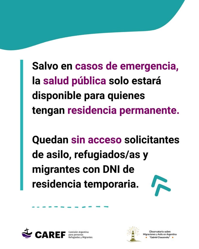Comunicado del CAREF y el Observatorio sobre migraciones y Asilo en Argentina.