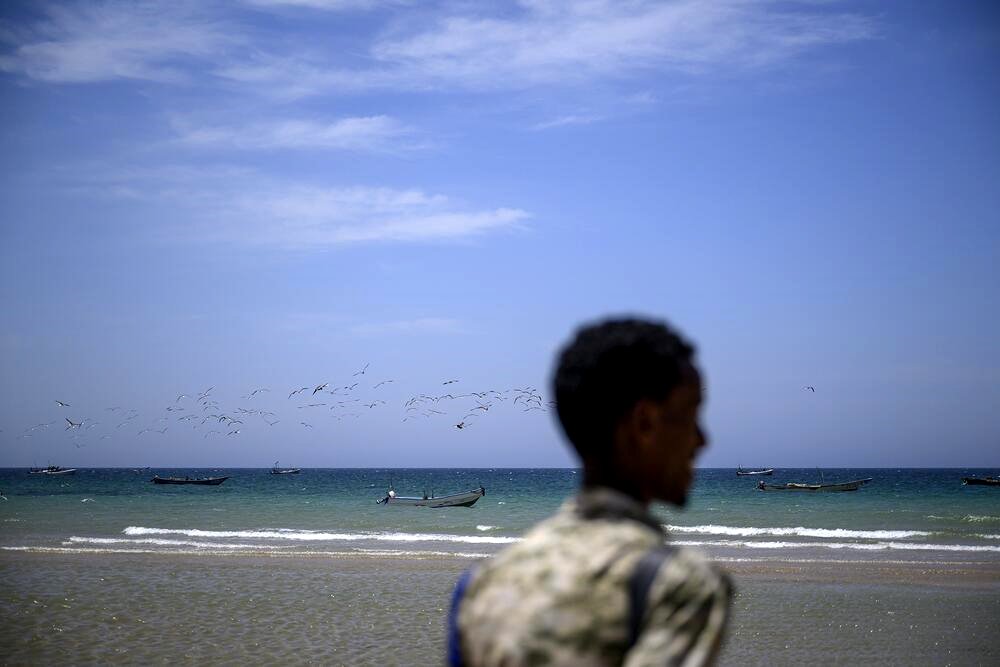 Barcos de pesca en las costa cercana a la ciudad de Berbera, frente a Yemen.