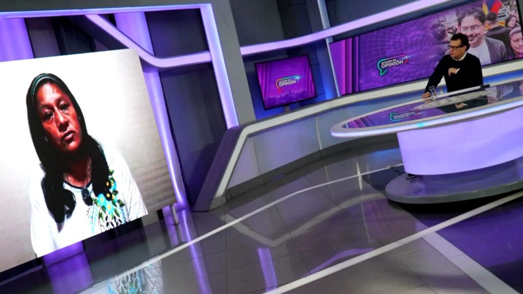 Aída Quilcué en su primera entrevista como candidata a la Vicepresidencia.