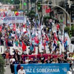 Cabecera de la manifestación convocada en Vigo. Fotografía de Miguel Núñez.