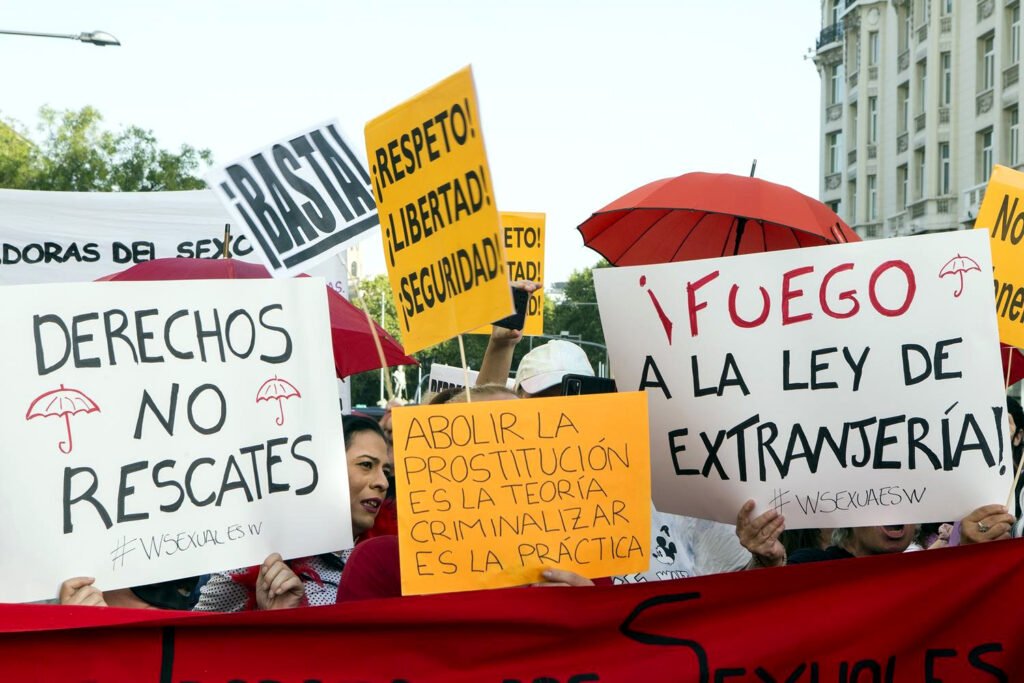 Concentración en octubre de 2022 contra de la ley abolicionista que el PSOE quiso aprobar en ese momento